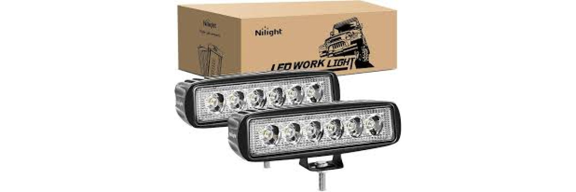 Nilight 2PCS 18W LED Work Light Bar 12V