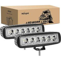 Nilight 2PCS 18W LED Work Light Bar 12V
