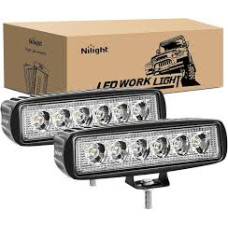 Nilight 2PCS 18W LED Work Light Bar 12V