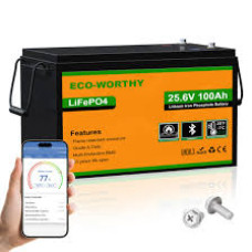 ECO-WORTHY LiFePO4 Batterie 24V 100Ah