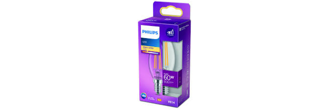 Philips LED Classic Flamme B22 4.3W E14 Equivalent 40W