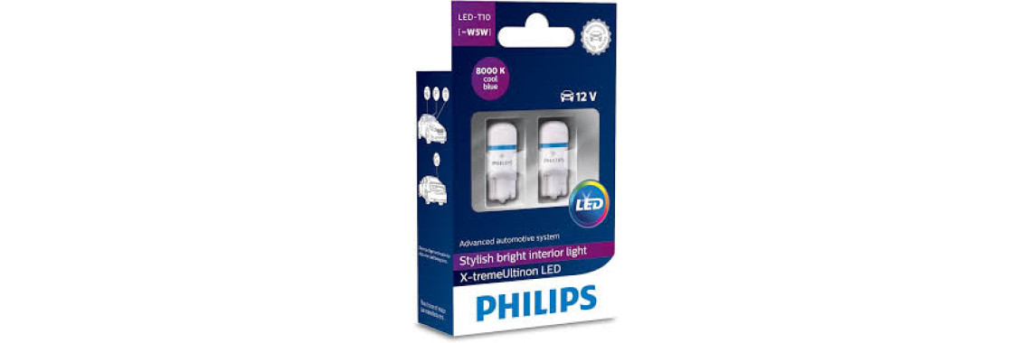 Philips X-tremeUltinon LED W5W T10 CANbus Anti Erreur ODB 6000K