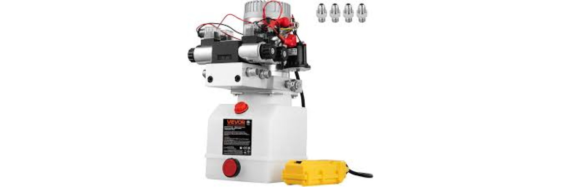 VEVOR Pompe Hydraulique Électrique 24V 4.5L Double Effet
