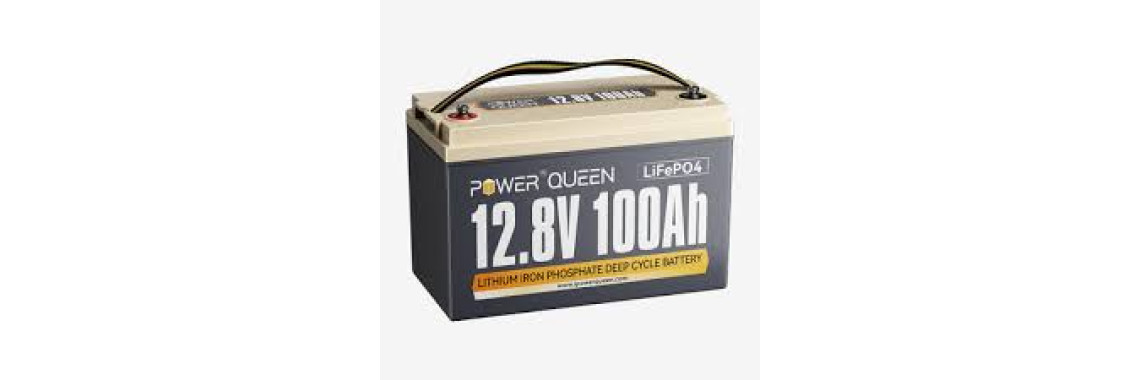Power Queen Batterie LiFePO4 12V 100Ah BMS 100A